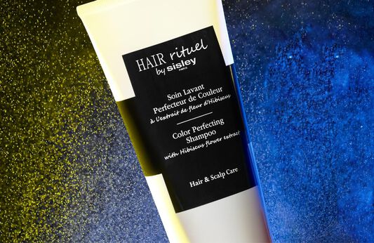 Color Protecting Shampoo over mood background
